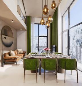 Apartman s galerii, obyvaci pokoj