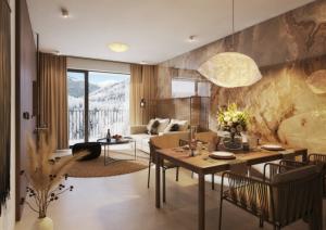 Obyvaci pokoj v apartmanu